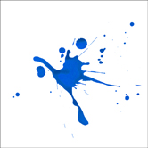 Impact - Blue Splat Abstract Art.